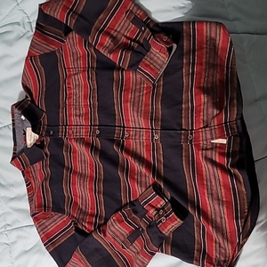 Weatherproof Vintage Thick Brushed Stripe Rustic Button-down Men's XXL